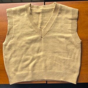Shein Sweater Vest - Beige